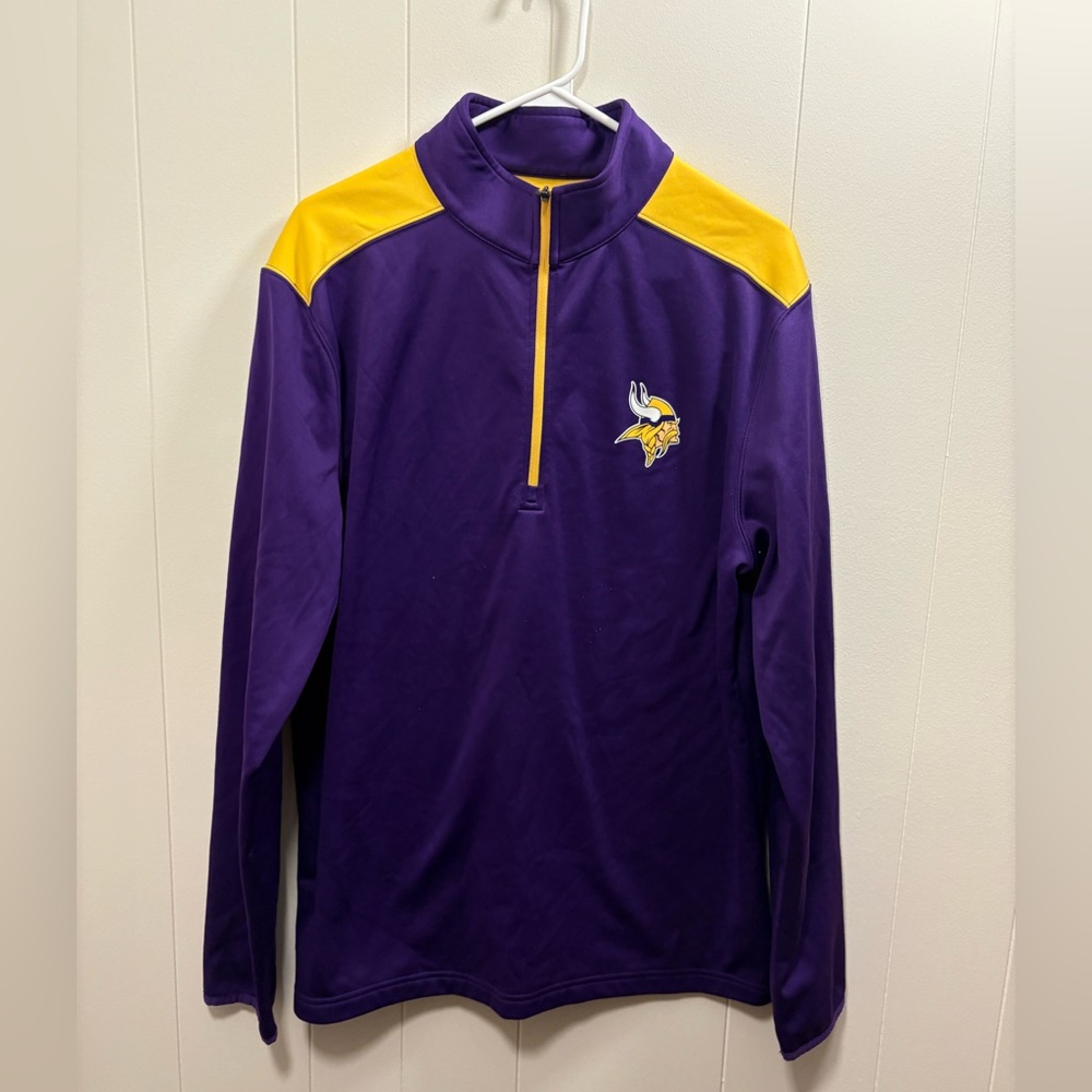 NFL Purple and Yellow Quarter-Zip Sweatshirt
